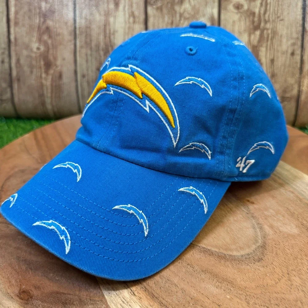 47 Brand Confetti Clean Up Hat Womens One Size Blue Raz Los Angeles Chargers NWT